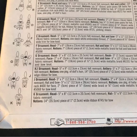 Felt Ornaments Snowman Santa Reindeer Elf Penguin Christmas Simplicity Crafts - Picture 5 of 7